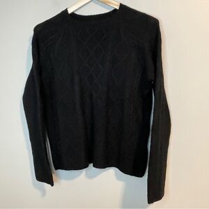 Halogen Black Cable Knit Sweater